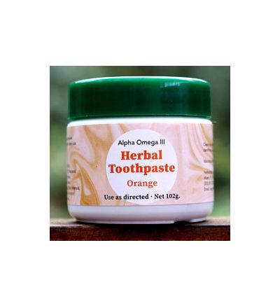 Alpha Omega III Herbal Toothpaste (102 g.) -- ORANGE-flavored