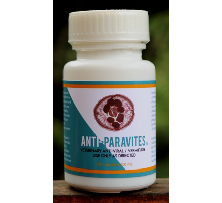 Anti-Paravites with Ivermectin  -- (100 capsules x 200 mg -- each capsule contains 3 mg. of ivermectin)